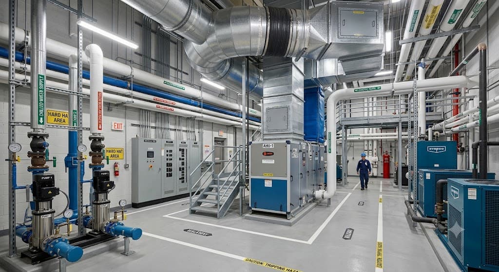 Commercial mechanical room systems