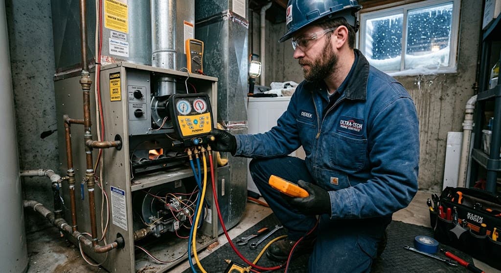 Residential furnace and heating system